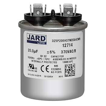 グラウンド・ゼロ キャパシター 20 uF x 370 VAC Round Run Capacitor by # 12714: Amazon.com